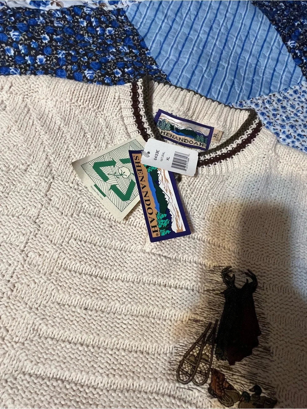 Shenandoah XL Sweater VTG With Outdoor/Hunting Embroidery NWT